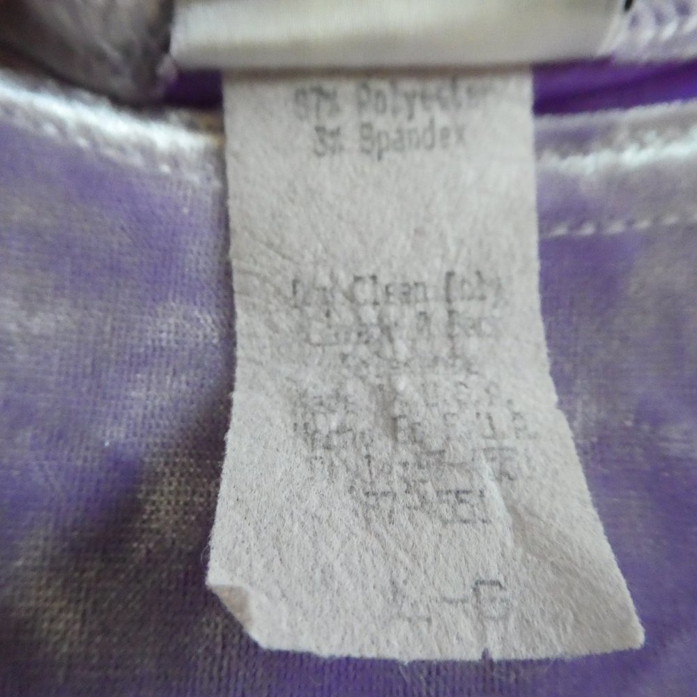 Timing USA Top Velour Purple Stretch Vintage Crushed Velvet Retro Fitted S - Picture 6 of 6